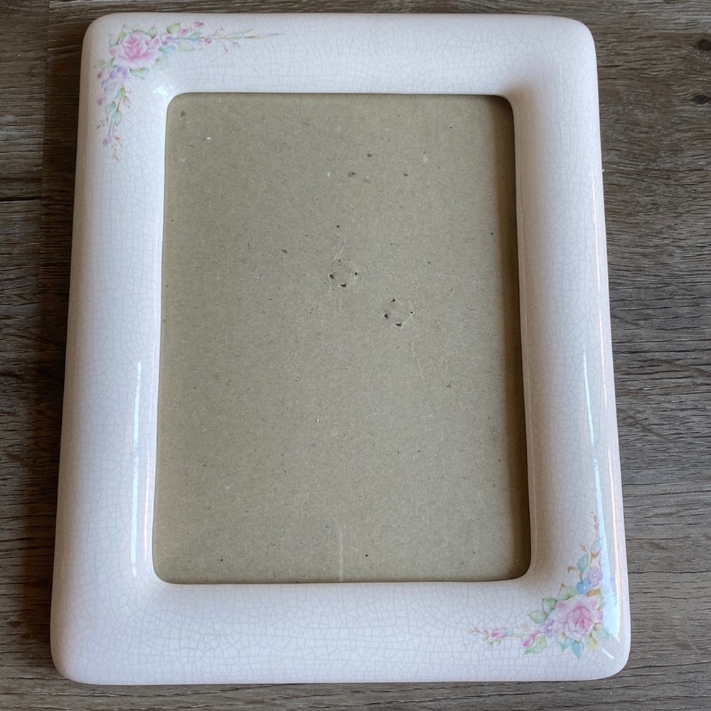 Vintage Floral Picture Frame Coquette Shabby Chic Cottagecore Style